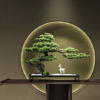 新中式松树盆栽3D模型下载